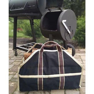 BSCI factory Supersized Canvas Firewood Wood <b>Carrier</b> <b>bag</b> Log Camping Outdoor Holder Carry <b>storage</b> <b>bag</b> Wood Canvas <b>Bag</b> - Product Image 4