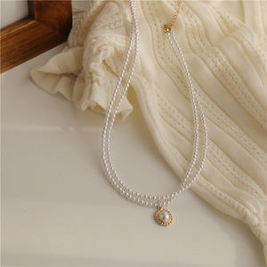 Collier de perles Ni Ni Classic 9-10 mm, bijoux élégants et simples, avec un effet Aurora qui disparaît à partir d'un cercle presque parfait - Product Image 3