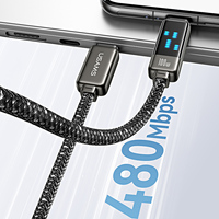 Kabel Data Pengisian Cepat USAMS SJ744 Grosir 1.2M USB 2.0 C 5A Tipe C USB 100W untuk iPhone 15 Pro Max Android