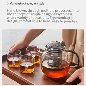 Vente en gros d'hôtels personnalisés Petite <span class=keywords><strong>théière</strong></span> en verre isolée transparente paresseuse bouilloires <span class=keywords><strong>avec</strong></span> <span class=keywords><strong>filtre</strong></span> pour <span class=keywords><strong>théière</strong></span> infuseur - Product Image 3