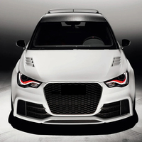 Grille avant de remplacement en nid d'abeille pour Audi A1 S1 mise à niveau vers RS1 avec LOGO 2011- 2015