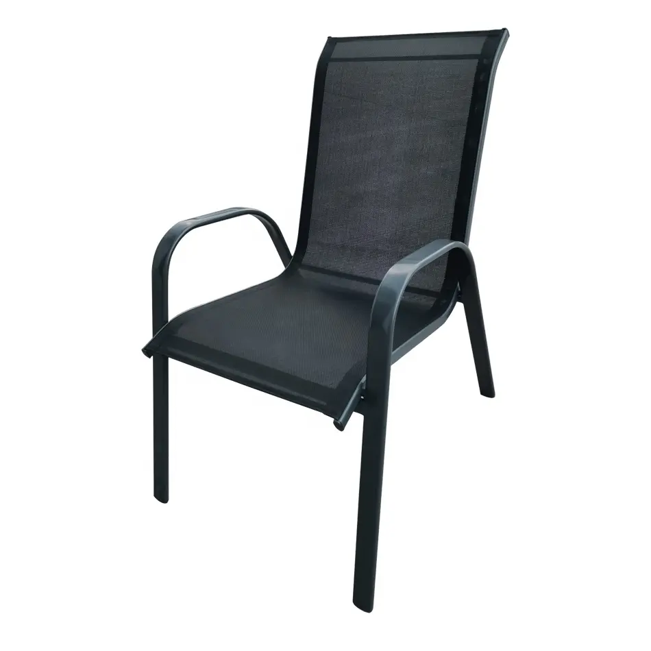 Chaises de bistrot empilables noires, confortables et de bonne qualité, meubles empilables, pour Patio, noir, offre spéciale