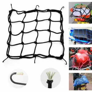 Red de carga Bungee Universal para casco de motocicleta, red de almacenamiento fijo de equipaje, red de almacenamiento de carga