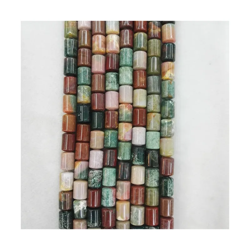 Wholesale 10x14mm Wheel Shaped Gemstone Strands Natural Stone Beads Indian Agate Loose Beads For Bracelet Jewelry Making