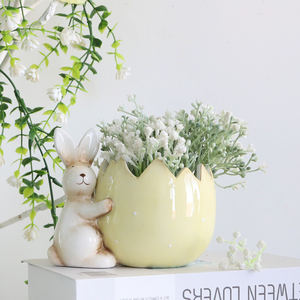Pasqua casa vacanze divertenti tazze di uova di coniglio in ceramica statuetta decorazione Desktop - Product Image 3