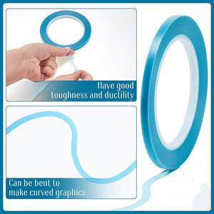 High Temperature <strong>Low</strong> <strong>Tack</strong> Blue PVC Fine Line Painter <strong>Tape</strong> for Automotive Car Easy Removal Trim Thin Finishing Masking - Product Image 2