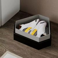 Boîte de présentation de chaussures hexagonale personnalisée, boîte de rangement pour baskets en carton hexagonal irrégulier unique avec fenêtre transparente