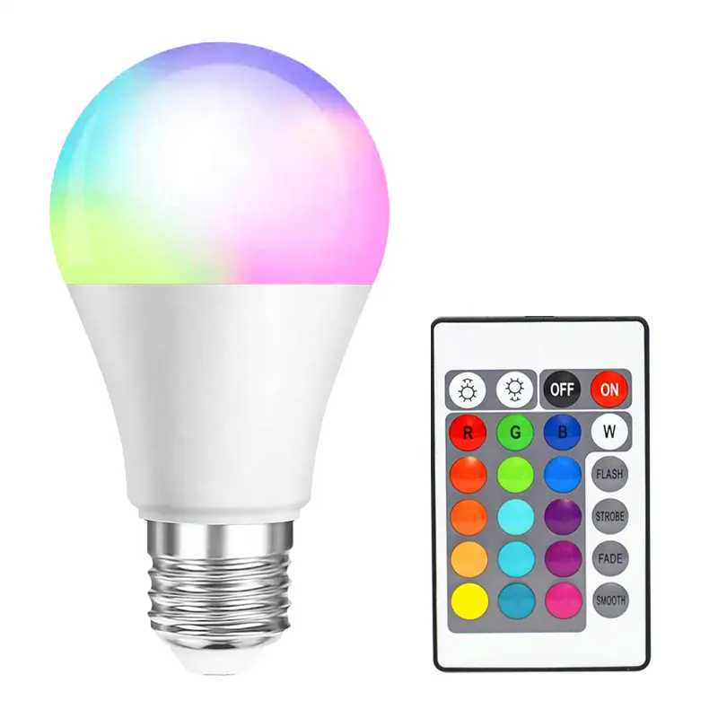 Smart Led Light A70 Indoor 220V Color Changing E27 E26 B22 10W Tuya Smart Remote Control RGB Bulb Light 3W 5W 10W 15W For Living