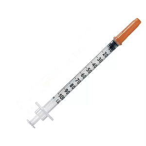 <span class=keywords><strong>Jeringa</strong></span> Veterinaria para Inyección de Insulina con Aguja Ultrafina Naranja, Graduada con Precisión, Esterilizada y Envasada Individualmente, 0.5ml 1ml - Product Image 2