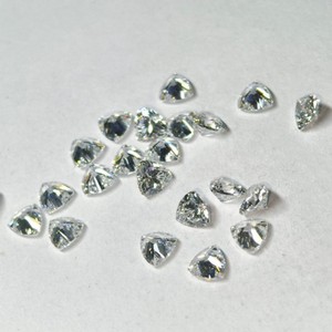 Triangle Cut Cubic Zirconia Loose Gemstones Clear White For Jewelry Making Synthetic Lab Created Zircon Stone - Product Image 4