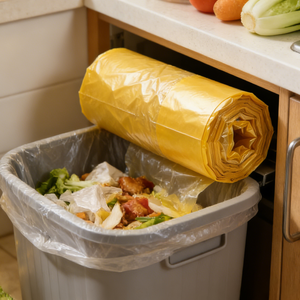 שקיות אשפה <span class=keywords><strong>HDPE</strong></span> עם ציפוי זהב מובלט ועמידות גבוהה (אטימות לנזילות לשימוש מסחרי/מועדונים) - Product Image 2