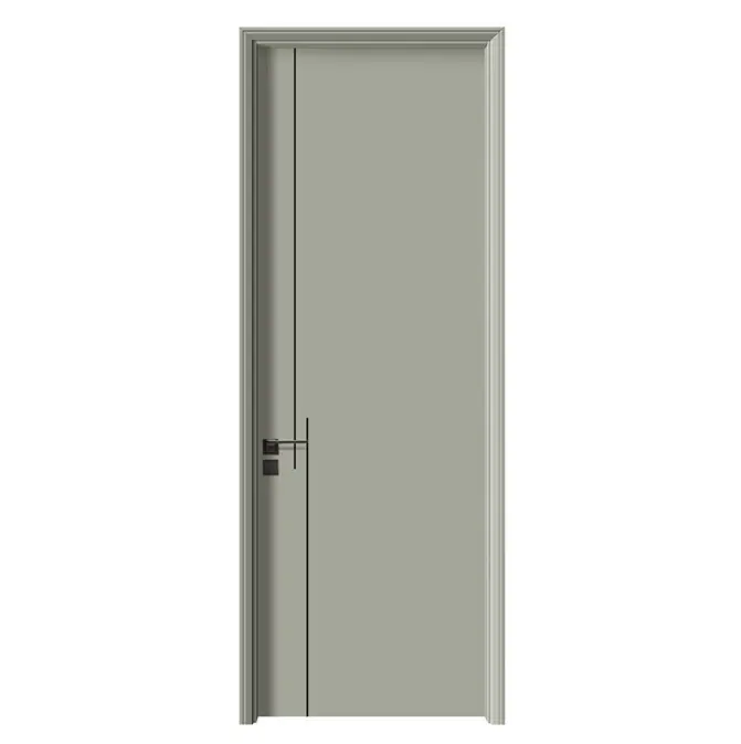 Porte d'hôtel insonorisée au design moderne Portes intérieures en WPC pour chambre à coucher Imperméable en PVC ABS pour chambre à coucher Salle de bain