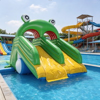 Toboggan aquatique gonflable commercial sur le thème des animaux, géant, avec pieuvre, grenouille, dauphin, pour parc aquatique