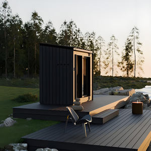 Sauna de Madera Maciza para Jardín con Ducha, para 4 Personas, de Cedro Rojo - Product Image 2