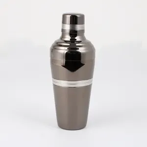 Wholesale Stainless Steel Gunmetal Cocktail Shaker Luxury Cocktail Shaker For Bar Party Club