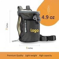 Sac à craie d'escalade personnalisé, sac à craie de bloc avec 2 grandes poches zippées, sac à craie de gym pour l'haltérophilie