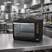 Four électrique de cuisson 48L avec logo personnalisé, panneau de commande numérique, four à convection pour une cuisson rapide