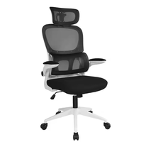 Chaise de Direction Ergonomique en Maille à Dossier Haut avec Appui-tête Réglable pour Bureau d'Entreprise OEM