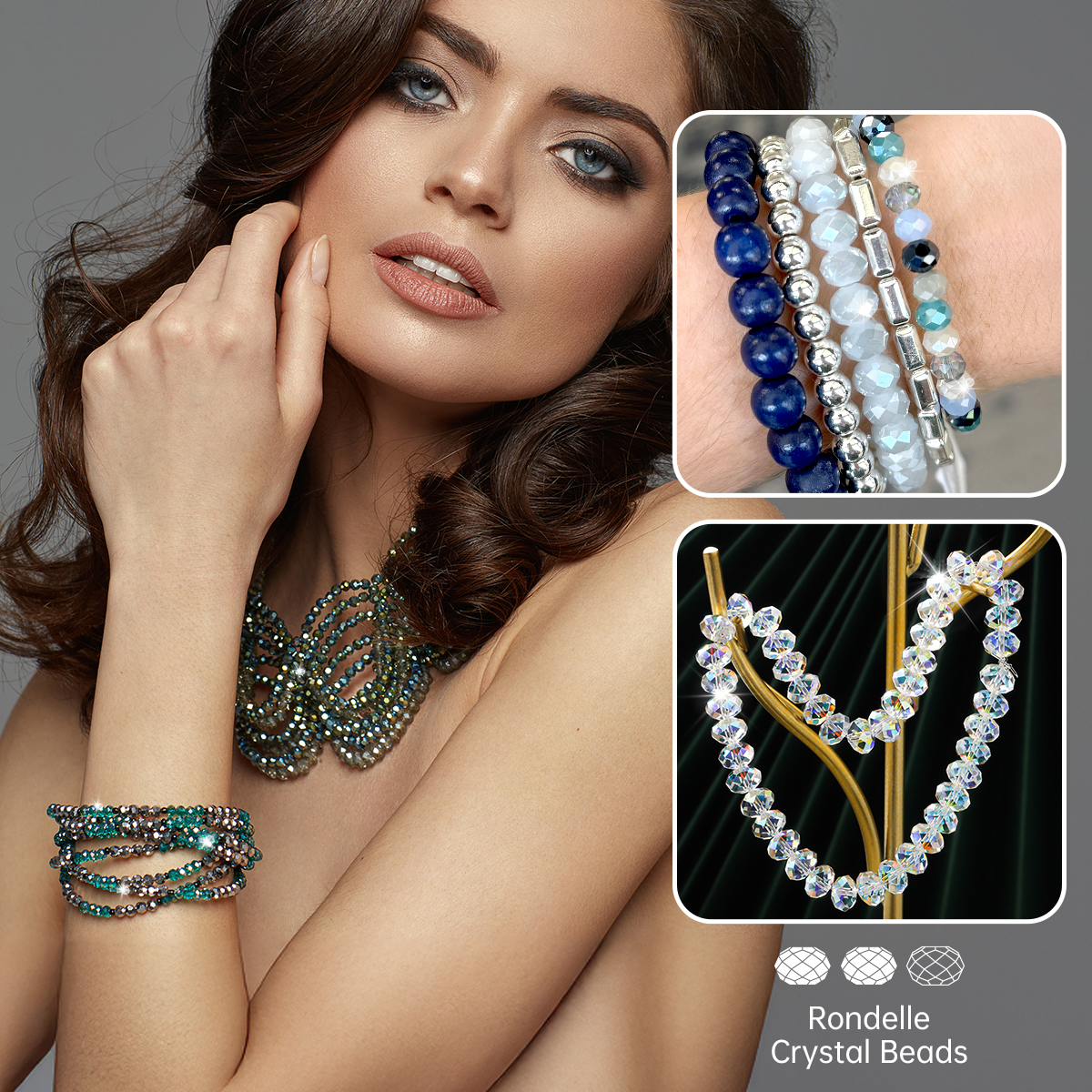 QIAO Crystal Lampwork & Glass Loose Beads 0.8-12mm Jewelry Making DIY Bracelet Earring Bag Beads Wholesale Bulk