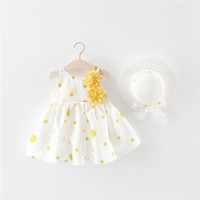 Robe d'été décontractée pour filles avec bandoulière originale robe de plage princesse sans manches pour bébé