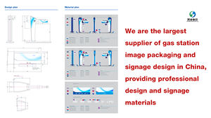 Cubierta de Acero Moderna Hecha a Medida con Tratamiento Anticorrosión para Gasolineras con Señalización para Gasolineras - Product Image 6