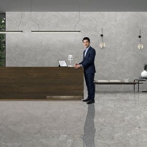 Crist Grey 800x1600mm High Gloss Glazed Porcelain Ceramic Wall and Floor Tiles Grey Marble Effect - Product Image 6