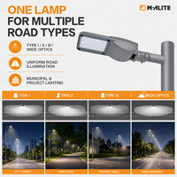 Lampadaire LED haute efficacité 2200K à 6500K, angle de faisceau de 120 degrés, IP65, pour routes et autoroutes extérieures