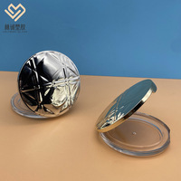 Boîte en plastique recyclable plaquée or et argent 9g, finition haute brillance, sous-emballage cosmétique vide pour rouge à lèvres, parfum, crème pour les yeux
