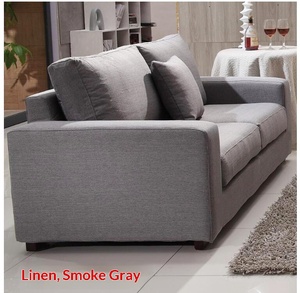 Canapé en tissu de lin pour petit appartement, style moderne minimaliste, double ou triple, en tissu technique et latex, canapé d'angle pour salon - Product Image 6