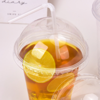 Couvercles en plastique PLA PET Jutran anti-éclaboussures avec dôme sans paille pour tasses à café et boissons