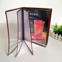 Menu de bar de restauration en PVC personnalisé impression numérique A4 noir transparent pour bar restaurant hôtel