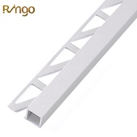 Profilé d'angle mural carré en alliage d'aluminium moderne pour carrelage, bande de finition pour carrelage céramique, durable et étanche pour appartement
