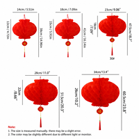 Lanternes en nid d'abeille, décorations suspendues imperméables pour l'extérieur, décoration de lanterne rouge pour les décorations de fête, la décoration de la maison et le Nouvel An