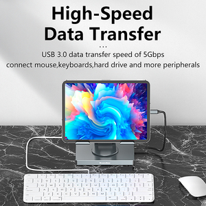 Cargador PD de Aluminio 9 en 1 Soporte Multifuncional Hub <span class=keywords><strong>USB</strong></span>-C con Audio, Gigabit RJ45, HDTV, Lector de Tarjetas SD/TF <span class=keywords><strong>y</strong></span> <span class=keywords><strong>USB</strong></span> 3.0 - Product Image 5
