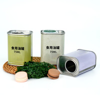 Nouvelle boîte en métal de 500 ml à 5 L pour emballage de liquides, bidon d'huile soudé, boîte à huile d'olive avec couvercle, bidon en métal peint