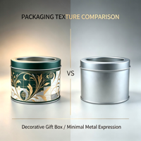 Latas Redondas de Plata Personalizadas con Tapa de PVC para Almacenamiento de Nueces, Dulces y Cuentas, Venta al Por Mayor Directa de Fábrica, OEM, ODM, Personalizado