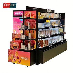 Présentoir de magasin de parfums personnalisé Finition peinture design de luxe Étagères à parfums Affichage de parfums gondole avec boîte à lumière - Product Image 2