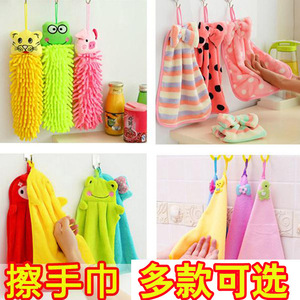 Microfiber Hand Towel Solid Color Rectangle Home Cleaning Cloth - Product Image 3