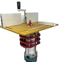 Elevador de enrutador de carpintería para motores, herramientas de carpintería, enrutador de mesa, placa de inserción, Base de elevación