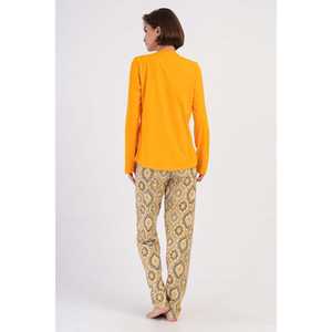 Ensemble de pyjama ovale à manches longues et col rond pour femme, taille XXL, confortable et ample - Product Image 1