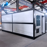 Zhongnan hôpital dortoir dépliable modulaire préfabriqué petite maison pliable conteneur pliable maison préfabriquée avec toilettes