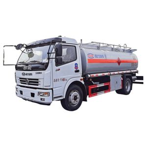 รถบรรทุกน้ำมันดีเซลพรีเมียม DONGFENG 8CBM 10CBM รถบรรทุกถังน้ำมันเคลื่อนที่สำหรับการขนส่งสารอันตราย - Product Image 1