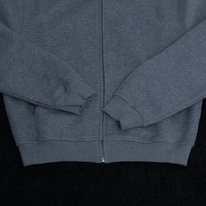 Sweat à capuche streetwear de haute qualité avec logo personnalisé, zippé, vintage, ample, décontracté, coupe carrée, épaules tombantes pour hommes - Product Image 5