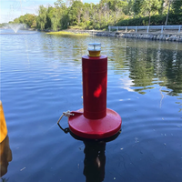 Bouée de navigation marine durable en LLDPE, marqueur de canal avec lumière d'avertissement solaire, 800x1400mm, 200KG, BT ISO9001