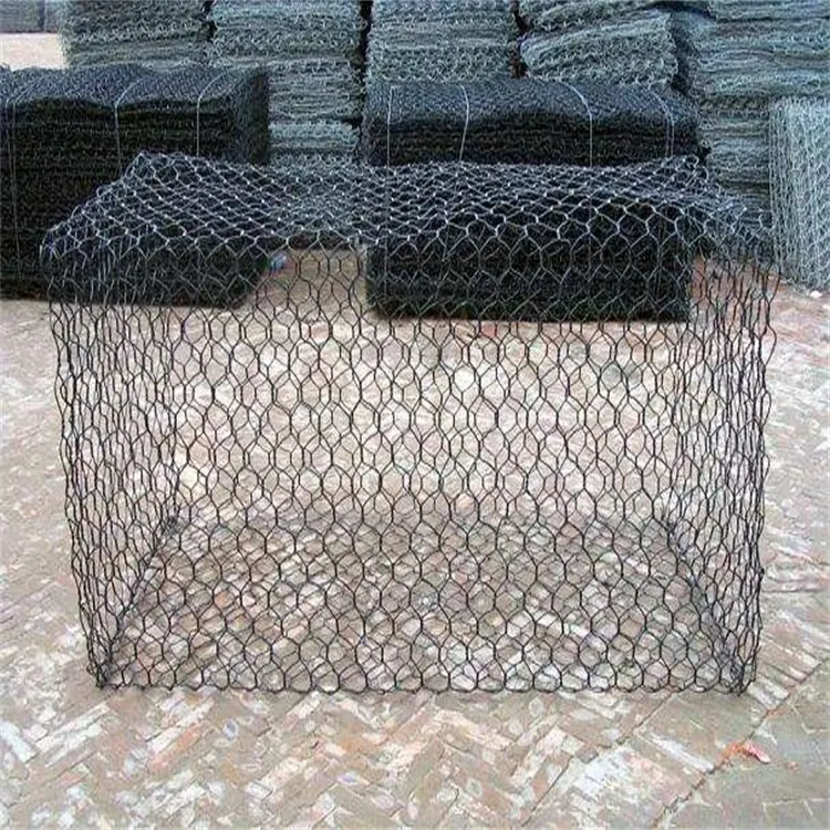 Jaulas de gaviones caja de malla de alambre de metal red hexagonal 2x1x1 cesta de gaviones