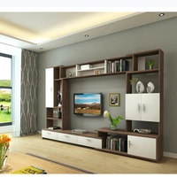 Meubles nordiques modernes étagère de maison design ensemble de salon en bois meuble TV mural armoire