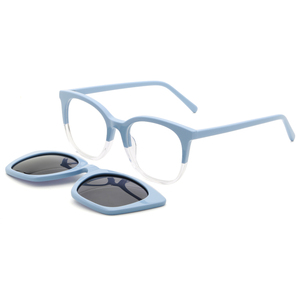 G5701 Nuevo Diseño de Montura de Acetato <span class=keywords><strong>con</strong></span> <span class=keywords><strong>Clip</strong></span> Sobrepuesto de Acetato Gafas de Sol Cuadradas <span class=keywords><strong>con</strong></span> <span class=keywords><strong>Clip</strong></span> Polarizado Magnético Fuerte - Product Image 5