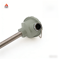 Thermocouple K en acier inoxydable 304 blindé, intégré, monté sur bride, étanche, contrôleur de température OEM, modèle 033
