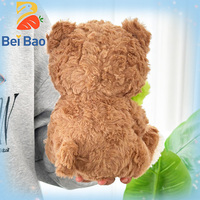 Ours en peluche brun personnalisé en gros, fabrication OEM, artisanat en peluche, logo personnalisé, rembourrage en maille, jouets