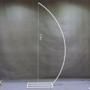 Nuovo arco nuziale di alta qualità in ferro battuto con ciondolo ad arco stradale per matrimonio con stelo decorativo per lampada in acrilico - Product Image 3